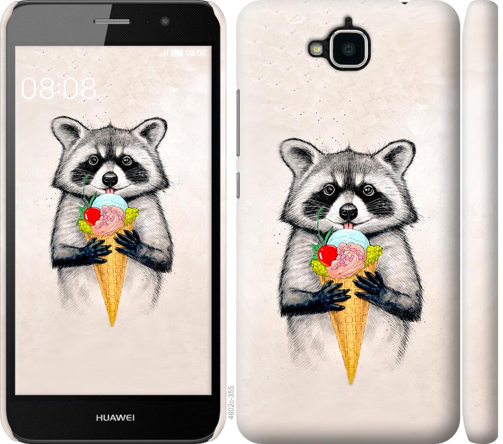 

Чохол на Huawei Y6 Pro Єнот з морозивом