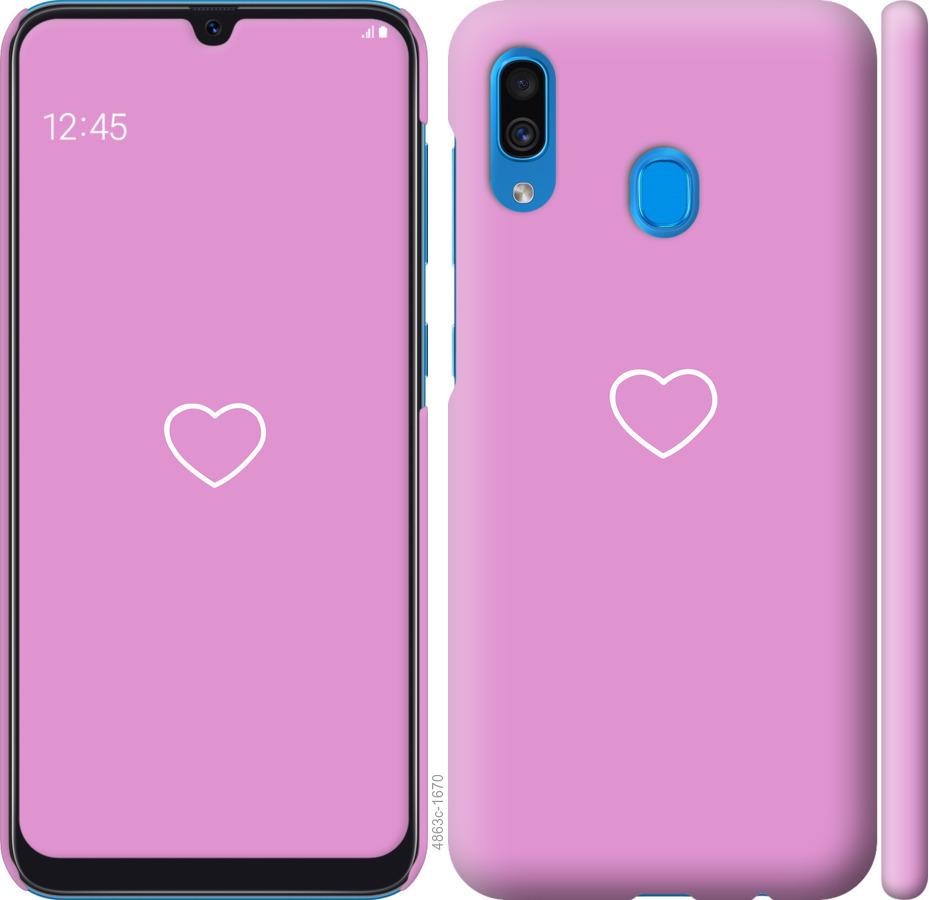 Чехол на Samsung Galaxy A20 2019 A205F Сердце 2