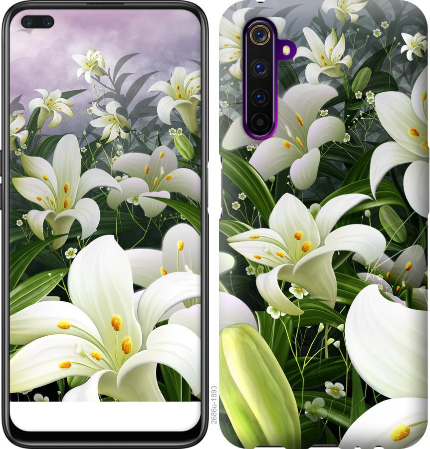 

Чохол на Realme 6 Pro білі лілії
