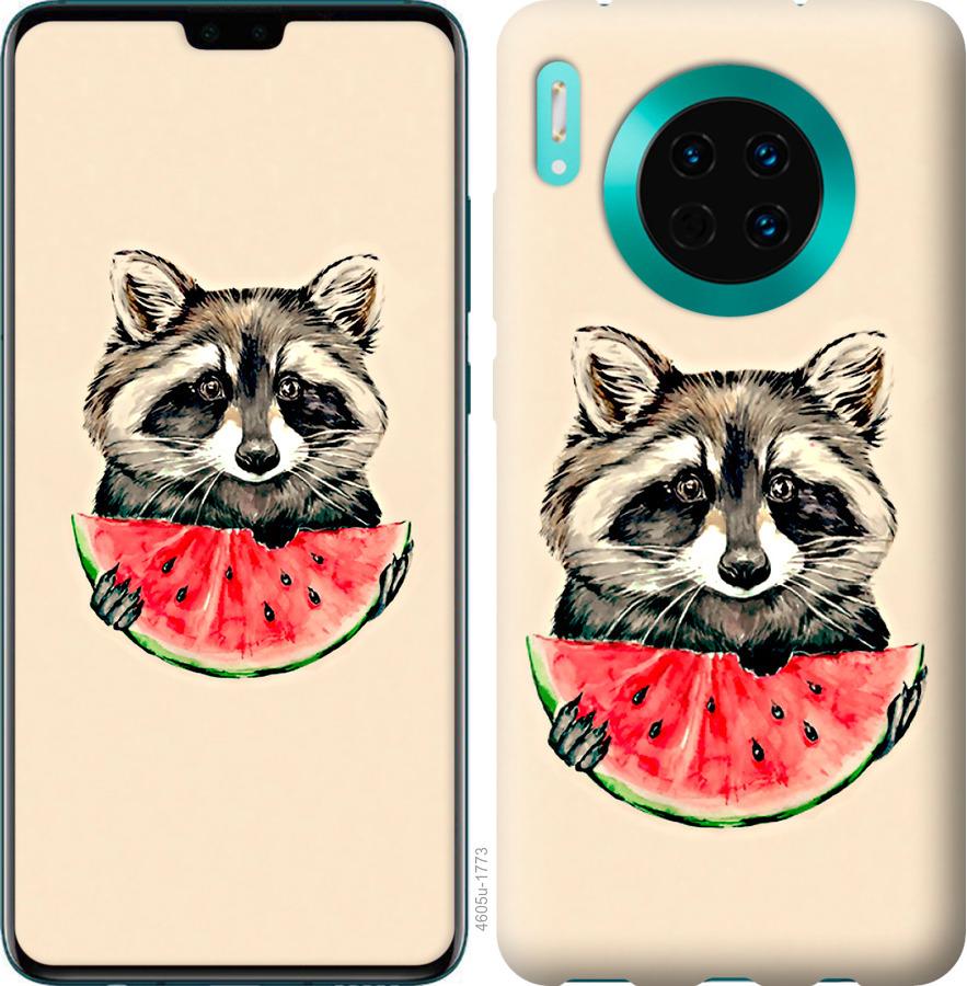 

Чехол на Huawei Mate 30 Енотик с арбузом