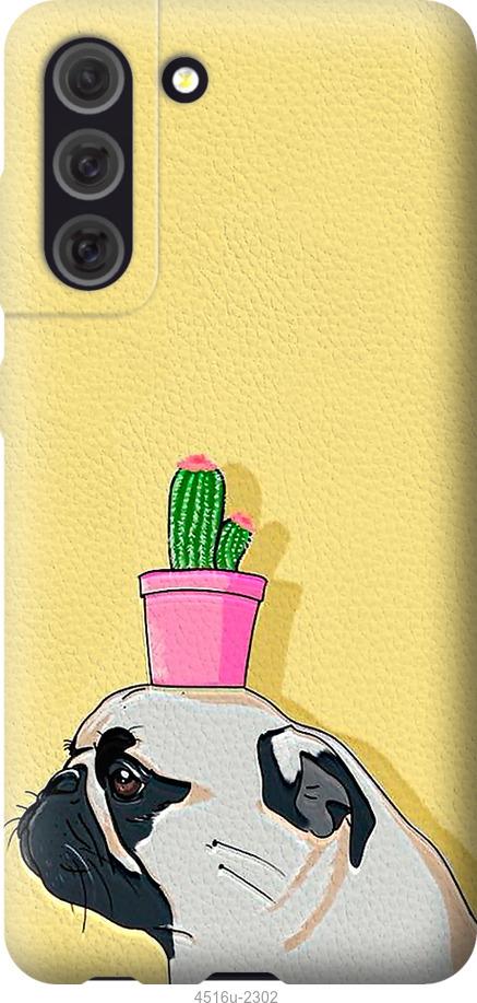 

Чохол на Samsung Galaxy S21 FE Мопс з кактусом