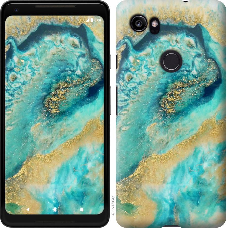 

Чехол на Google PixeL 2 XL Green marble
