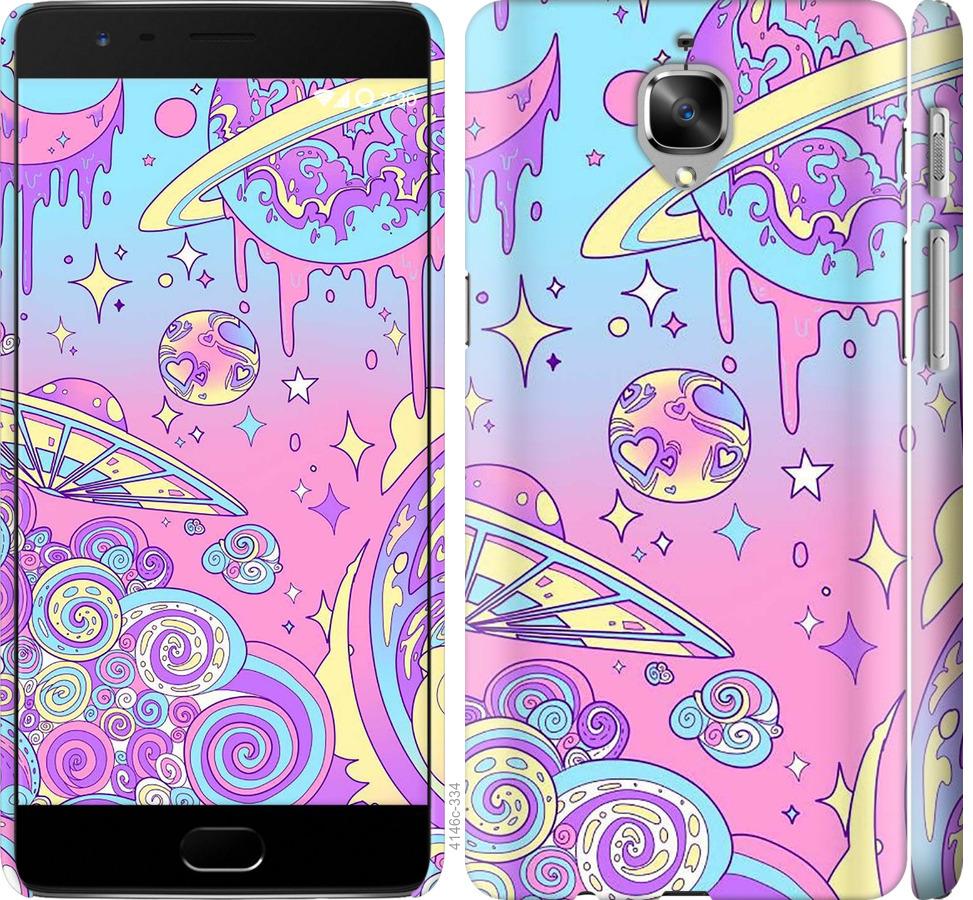 

Чохол на OnePlus 3 Рожева галактика