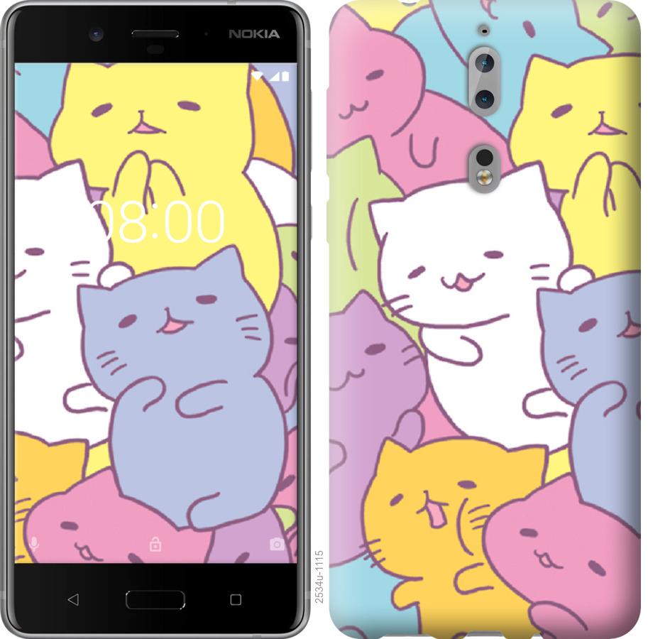 

Чехол на Nokia 8 Котики