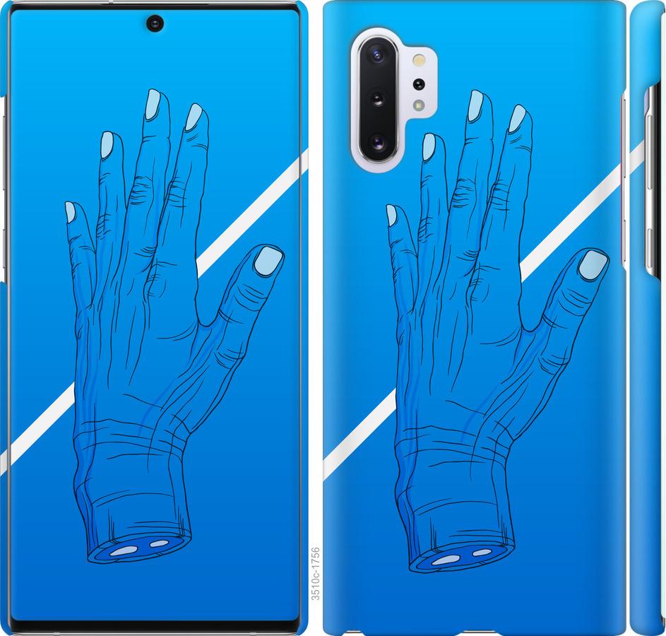 

Чохол на Samsung Galaxy Note 10 Plus Синій, Рука, Лінія, Градієнт, Зомбі, Глибина