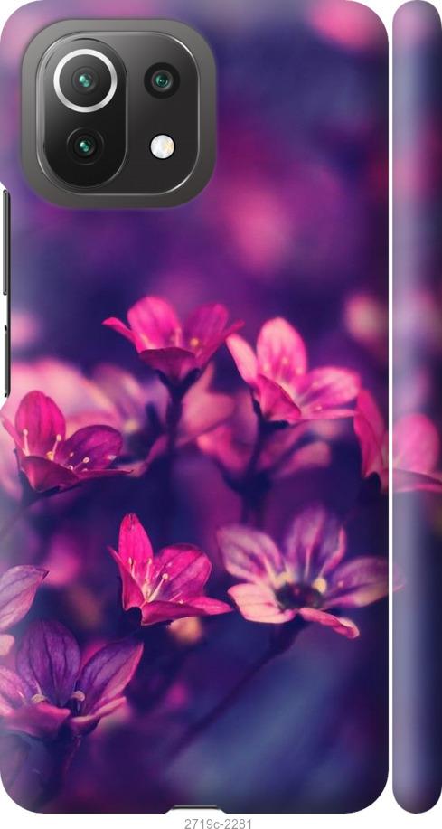 

Чехол на Xiaomi Mi 11 Lite Пурпурные цветы