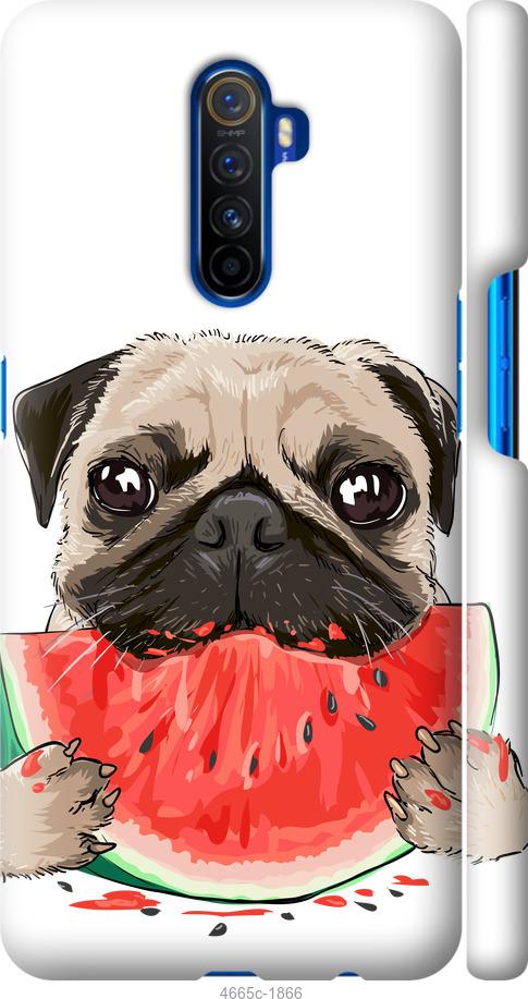 

Чехол на Realme X2 Pro Мопс и арбуз