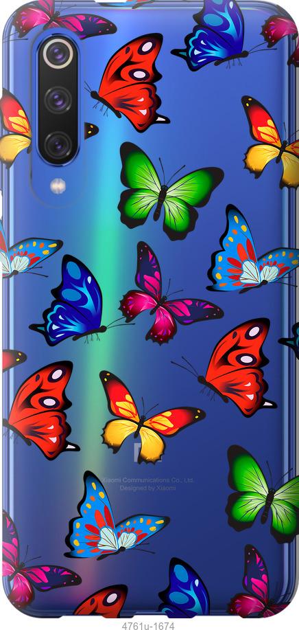 

Чехол на Xiaomi Mi 9 SE Красочные мотыльки
