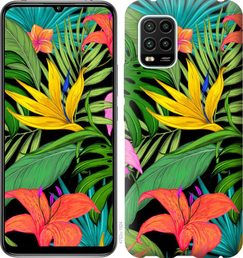 Чехол на Xiaomi Mi 10 Lite Тропические листья 1
