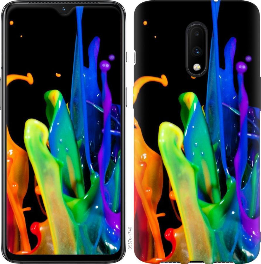 

Чохол на OnePlus 7 бризки фарби