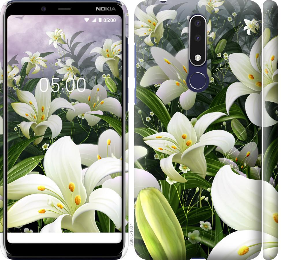 

Чохол на Nokia 3.1 Plus білі лілії