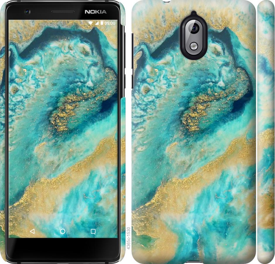 

Чехол на Nokia 3.1 Green marble