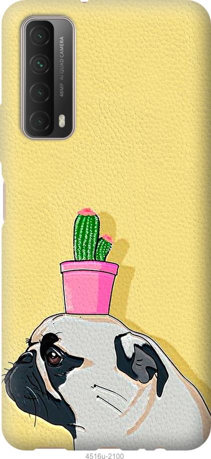 

Чохол на Huawei P Smart 2021 Мопс з кактусом