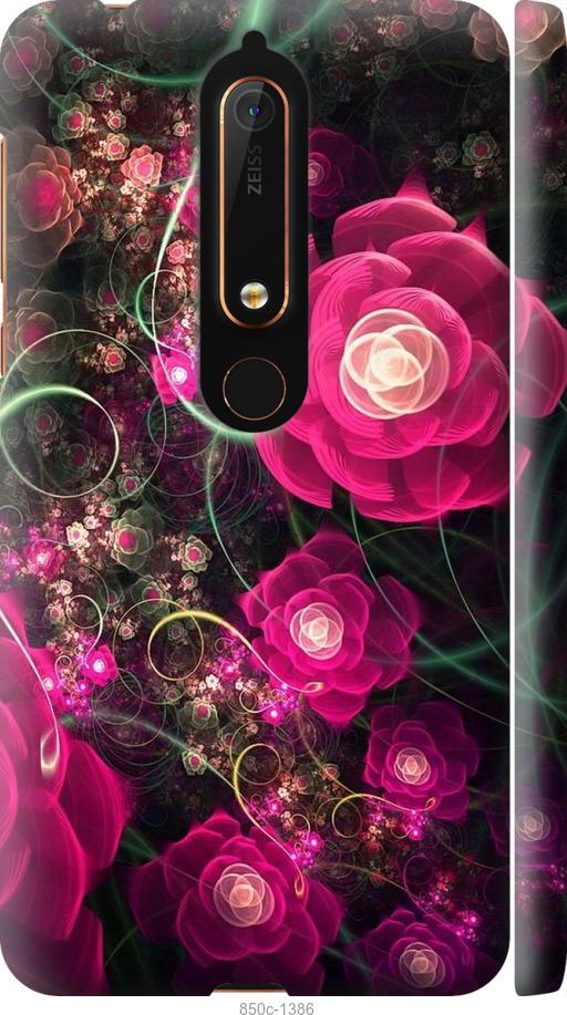 

Чехол на Nokia 6.1 Абстрактные цветы 3