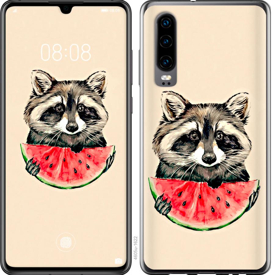 

Чехол на Oppo Reno 3 Pro Енотик с арбузом