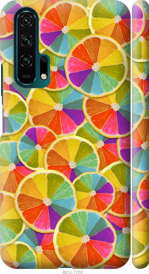 

Чехол на Huawei Honor 20 Pro Разноцветные дольки лимона