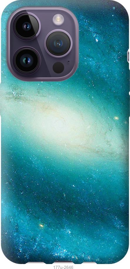 Чехол на iPhone 14 Pro Голубая галактика