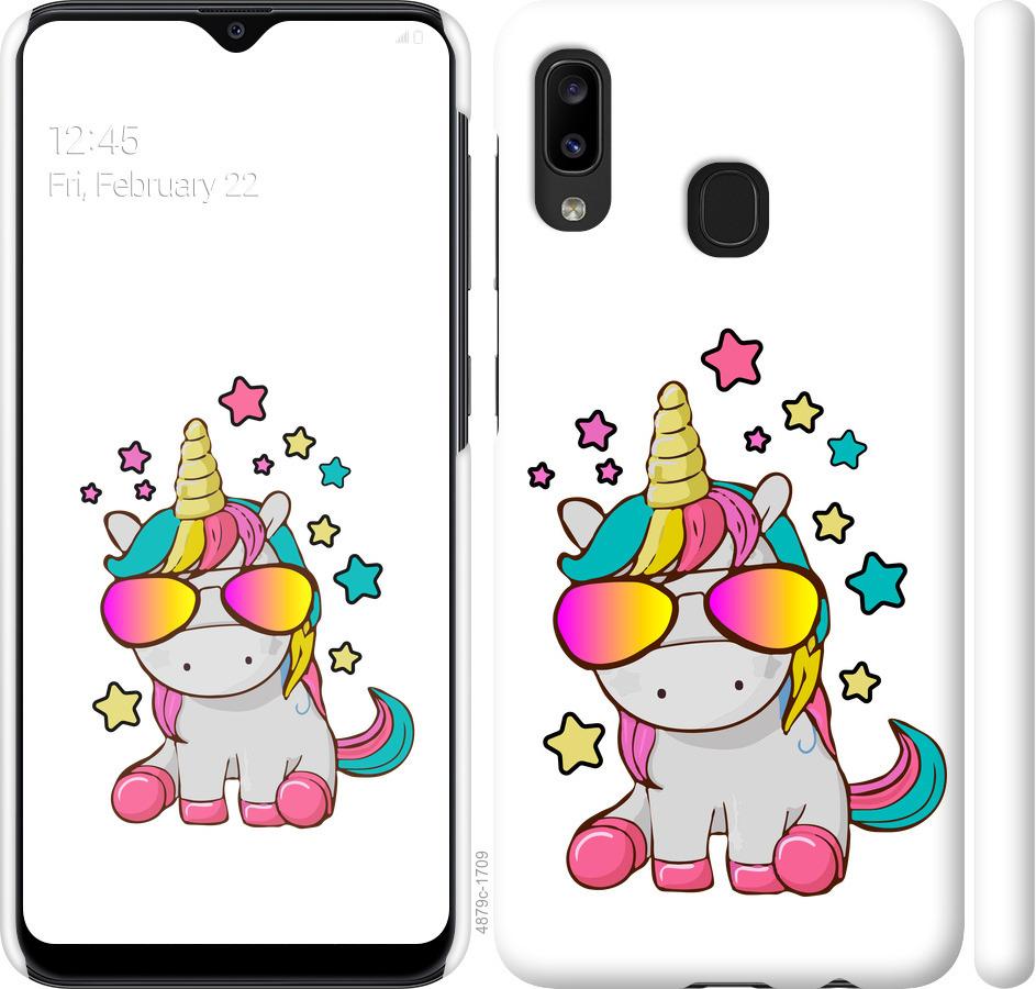 

Чехол на Samsung Galaxy A20e A202F Единорог в очках