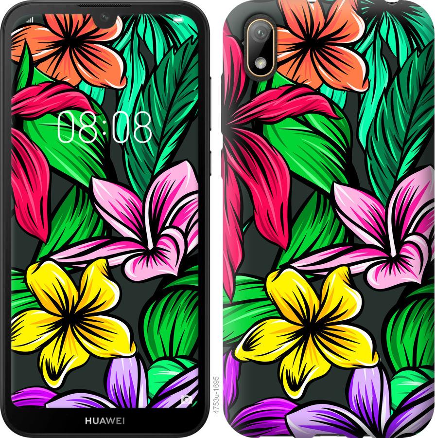 

Чехол на Huawei Y5 2019 Тропические цветы 1