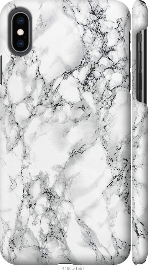Чехол на iPhone XS Max Мрамор белый