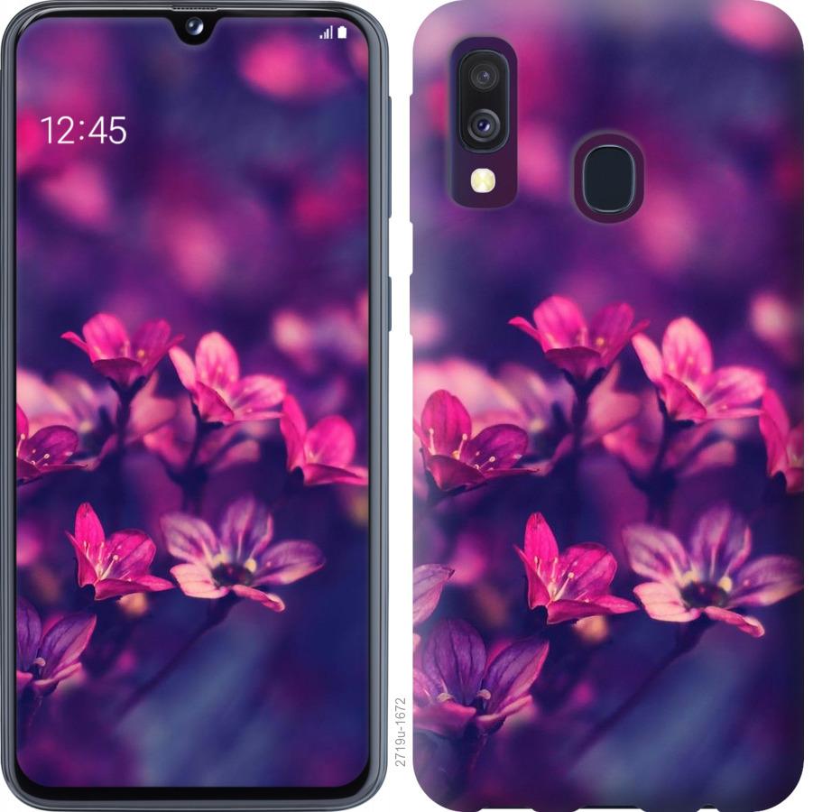 

Чохол на Samsung Galaxy A40 2019 A405F Пурпурні квіти