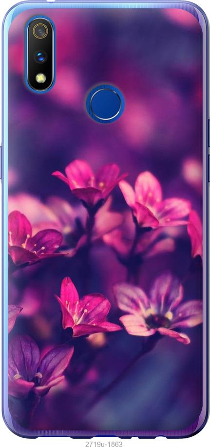 

Чехол на Realme 3 Pro Пурпурные цветы