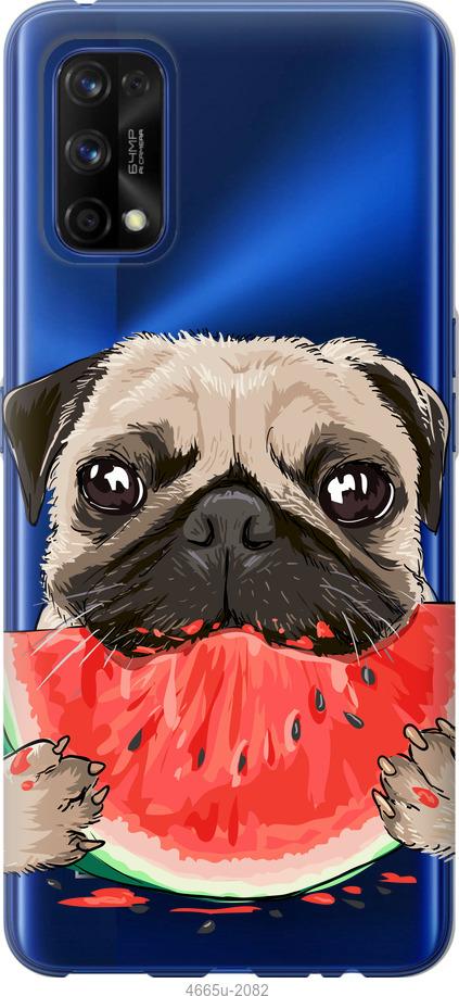 

Чехол на Realme 7 Pro Мопс и арбуз