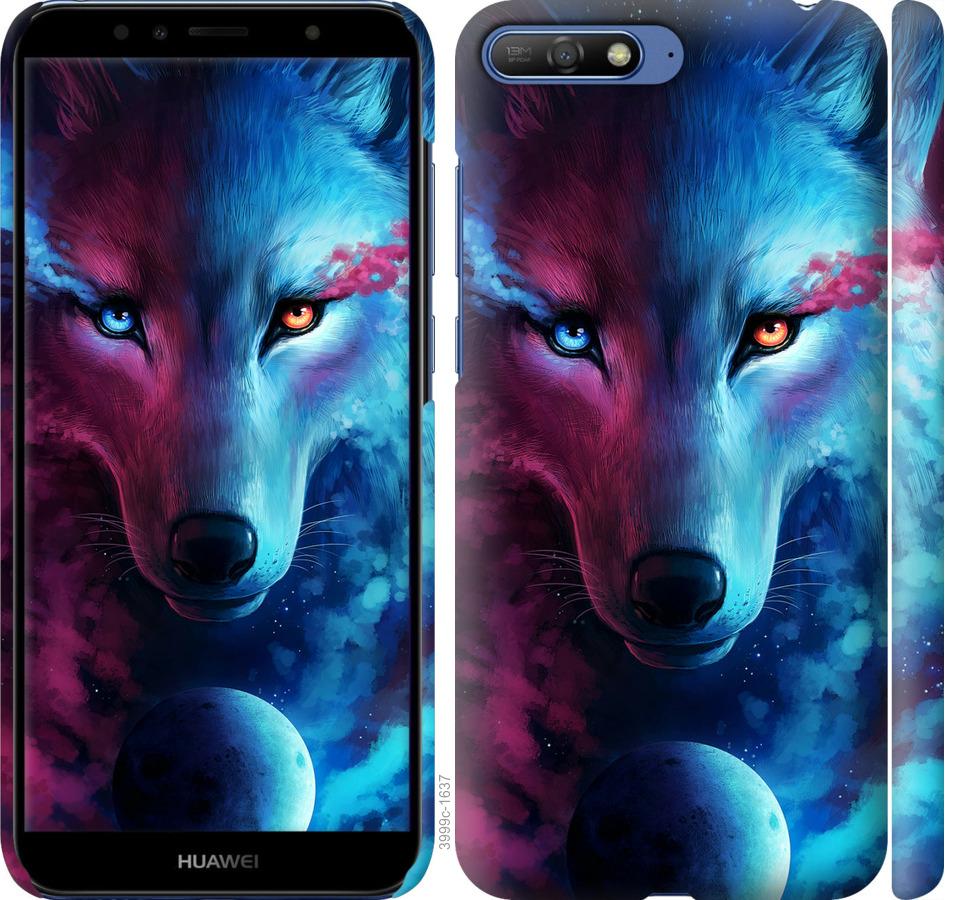 

Чохол на Huawei Y6 2018 Арт-вовк