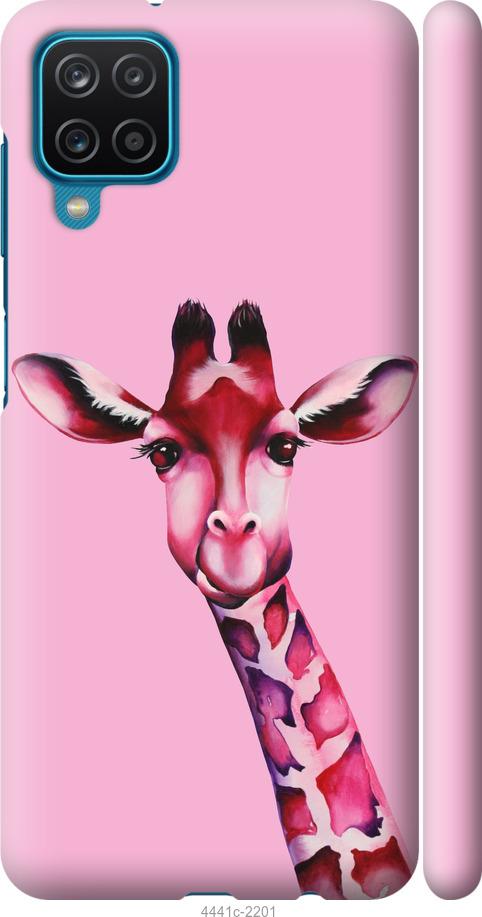 Чехол на Samsung Galaxy A12 A125F Розовая жирафа