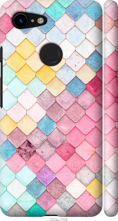 

Чехол на Google Pixel 3 Красочная черепица