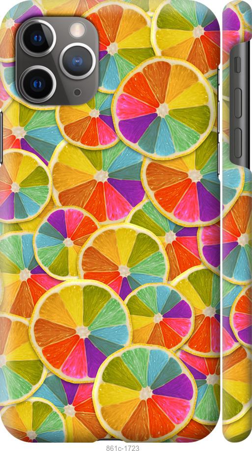 Чехол на iPhone 11 Pro Max Разноцветные дольки лимона