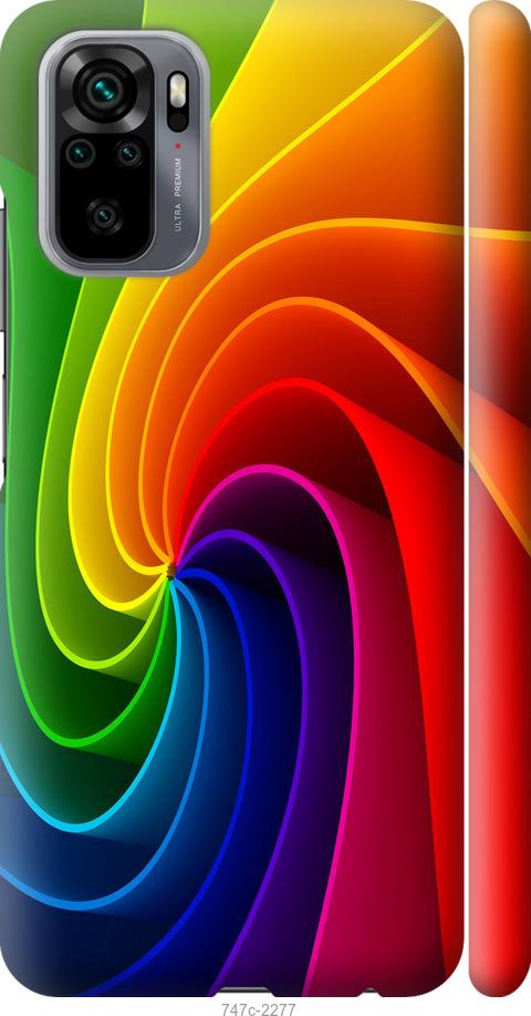 Чехол на Xiaomi Redmi Note 10 Радужный вихрь
