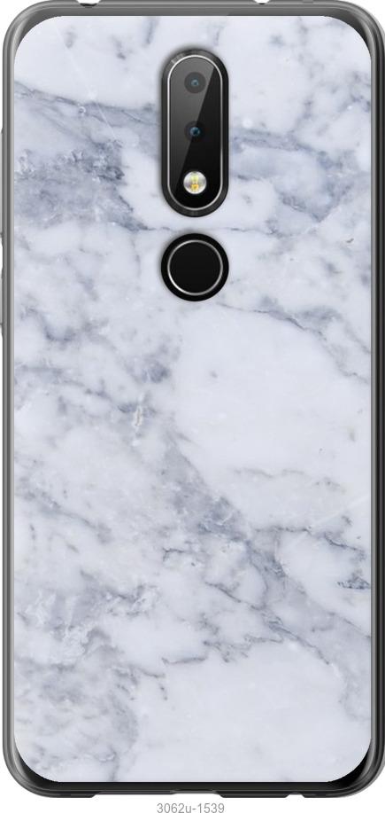 

Чехол на Nokia 6.1 Plus Голубой мрамор