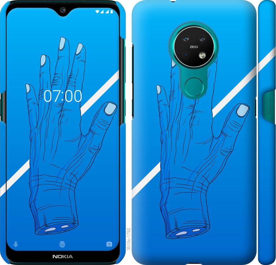 

Чехол на Nokia 6.2 Синий, Рука, Линия, Градиент, Зомби, Глубина