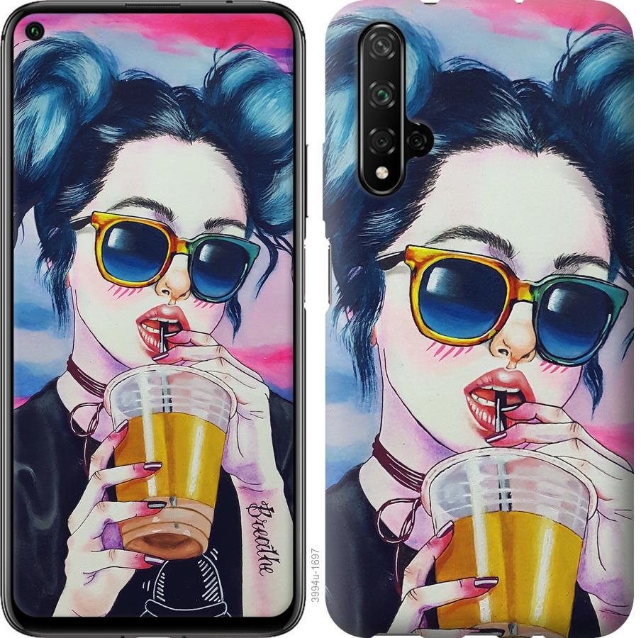 

Чехол на Huawei Honor 20 Арт-девушка в очках