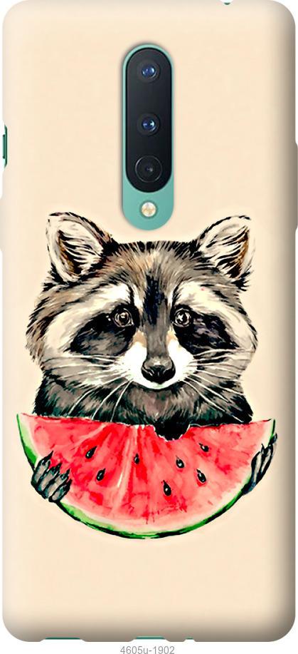 

Чехол на OnePlus 8 Pro Енотик с арбузом