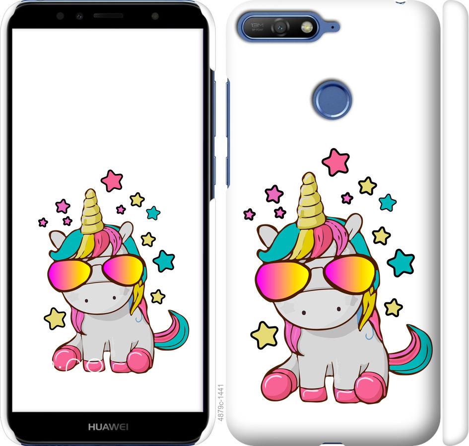 

Чехол на Huawei Honor 7A Pro Единорог в очках