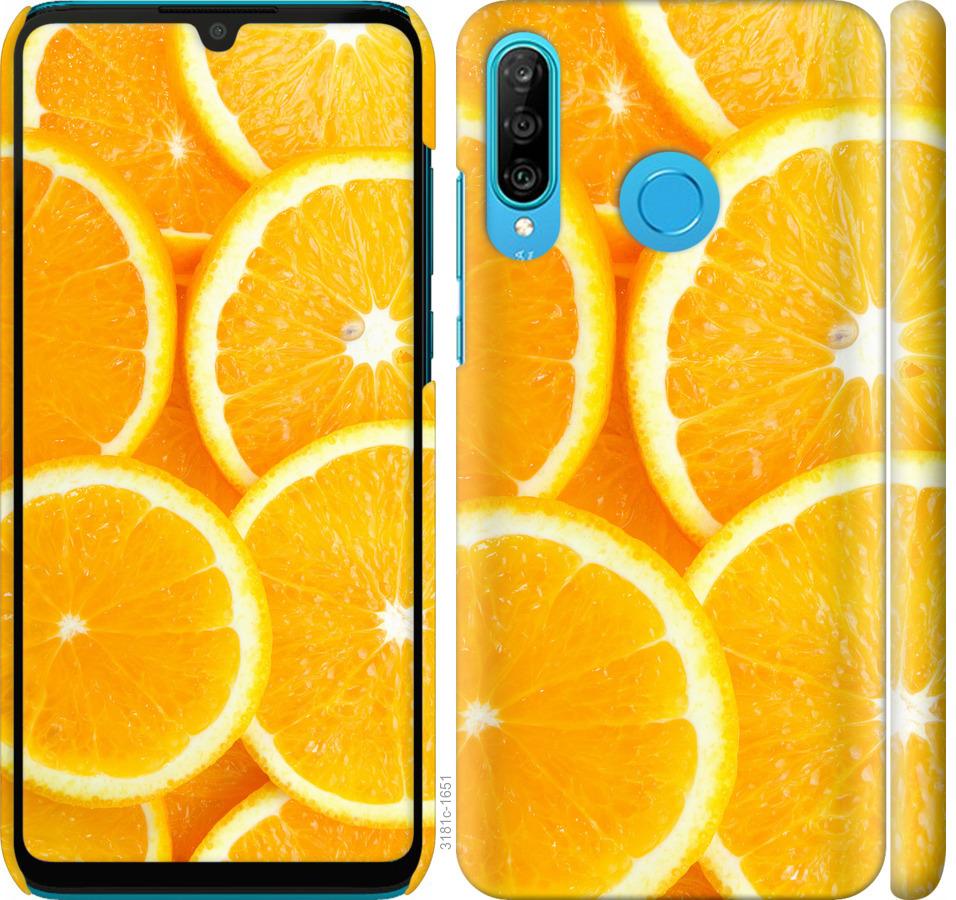 

Чохол на Huawei P30 Lite часточки апельсина