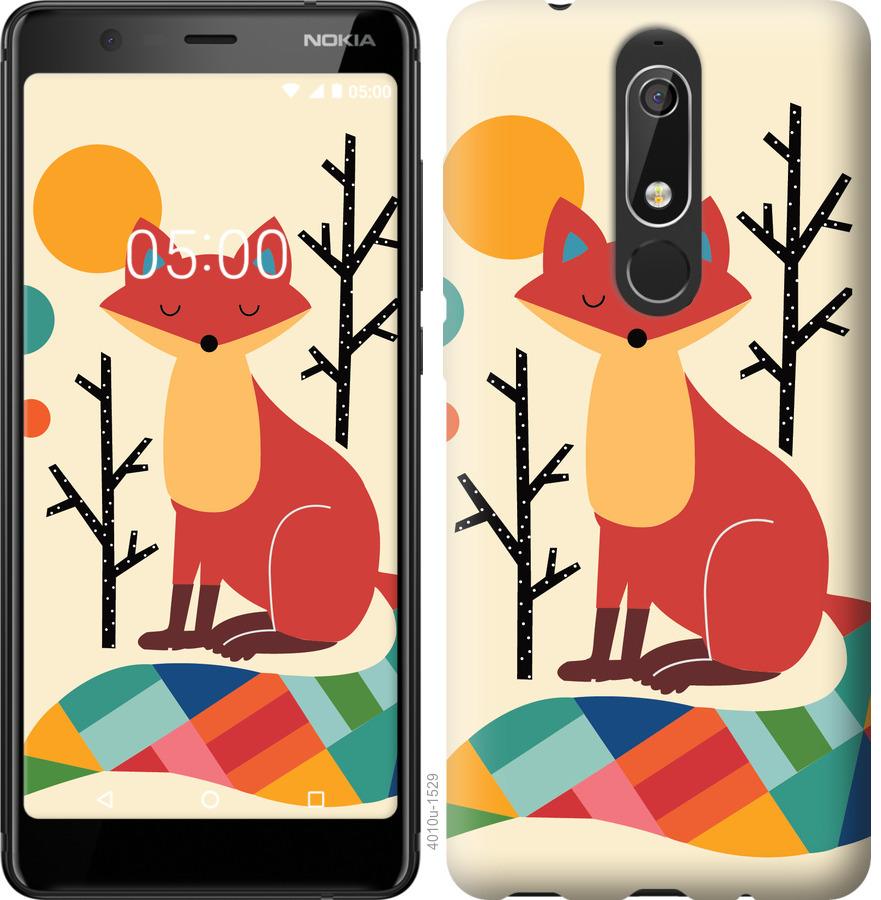 

Чехол на Nokia 5.1 Rainbow fox
