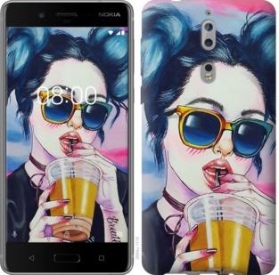 

Чехол на Nokia 8 Арт-девушка в очках