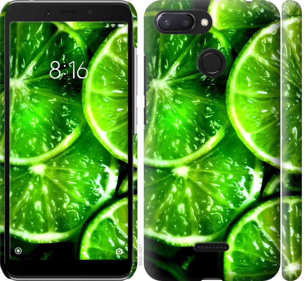 

Чохол на Xiaomi Redmi 6 Зелені часточки лимона