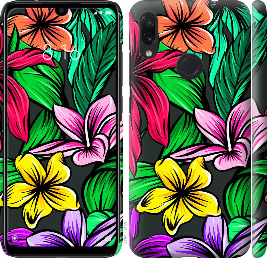 Чехол на Xiaomi Redmi Note 7 Тропические цветы 1