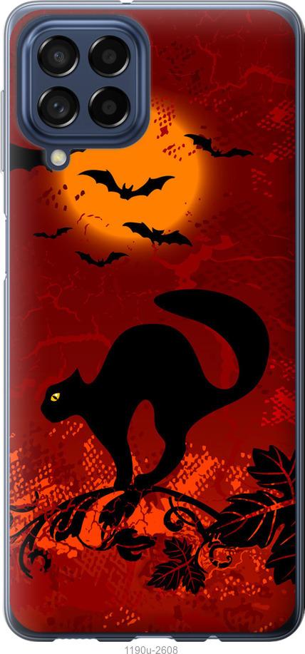 

Чехол на Samsung Galaxy M53 M536B Чёрная кошка под луной