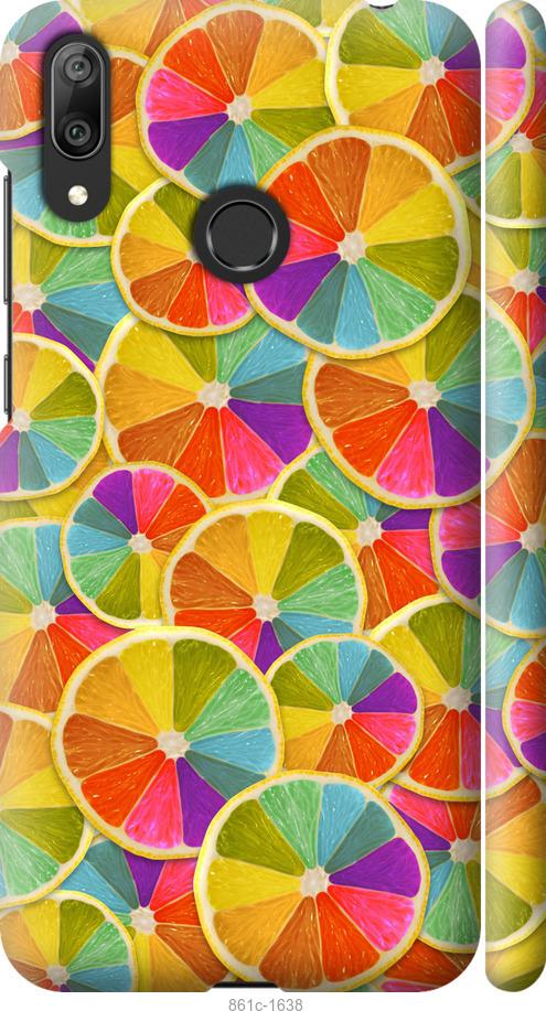 

Чехол на Huawei Y7 2019 Разноцветные дольки лимона