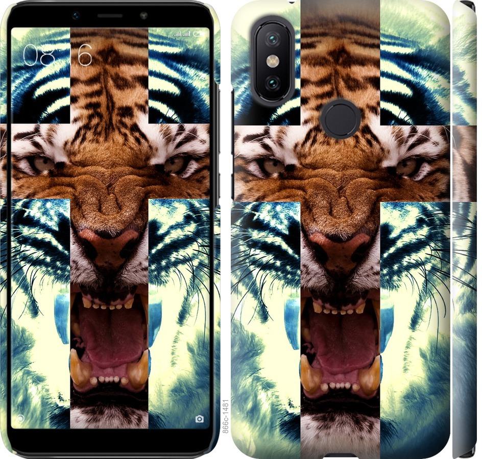 Чехол на Xiaomi Mi A2 Злой тигр