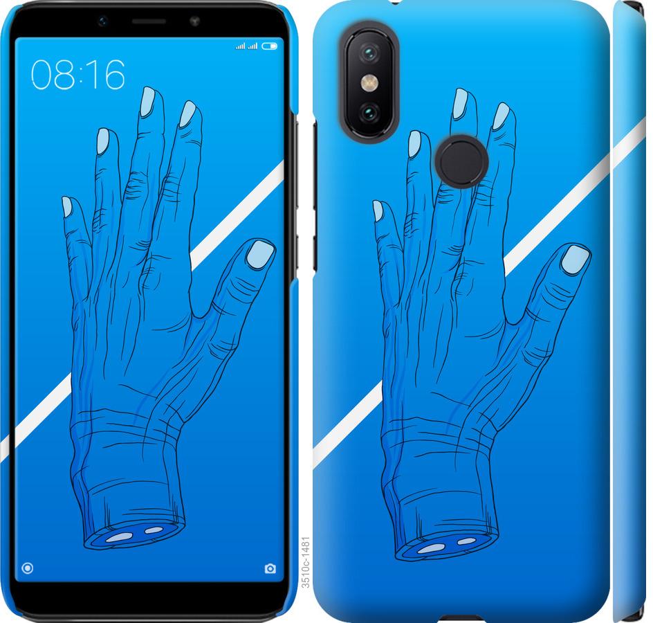 

Чохол на Xiaomi Mi A2 Синій, Рука, Лінія, Градієнт, Зомбі, Глибина