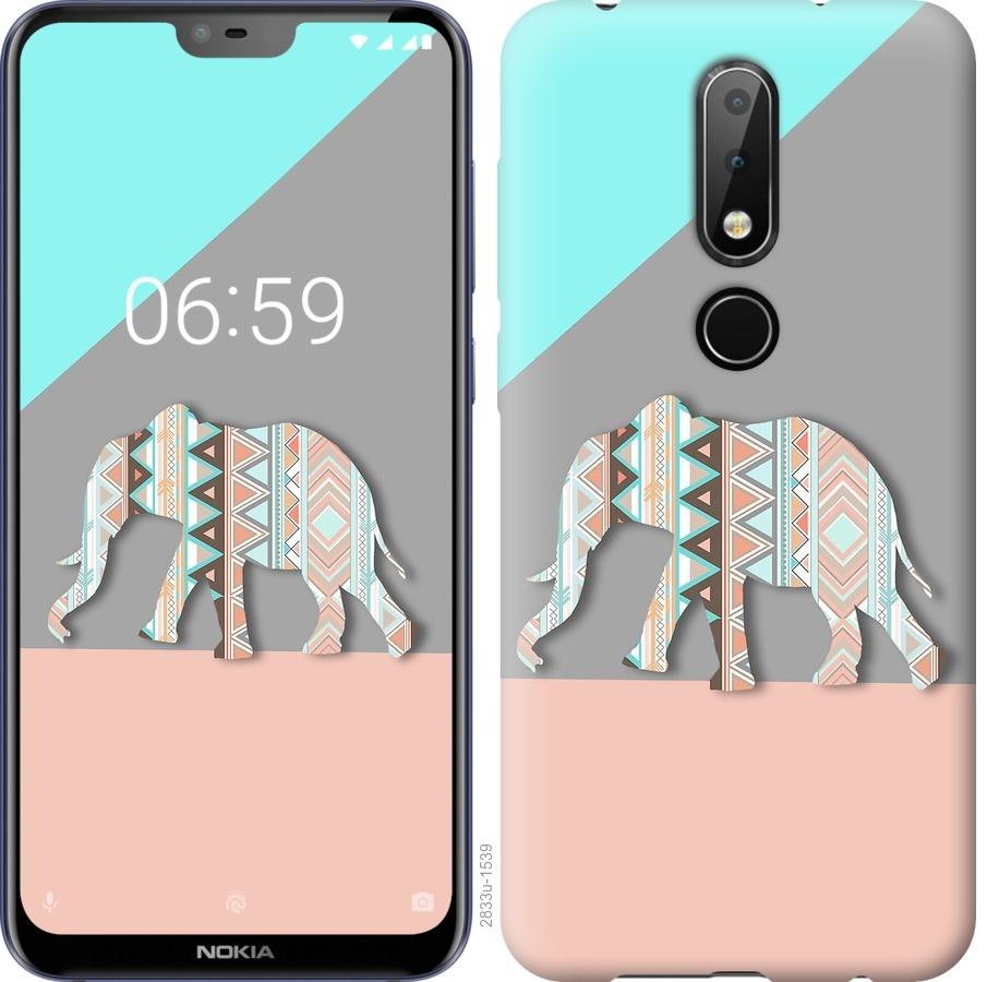 

Чохол на Nokia 6.1 Plus Візерунчастий слон