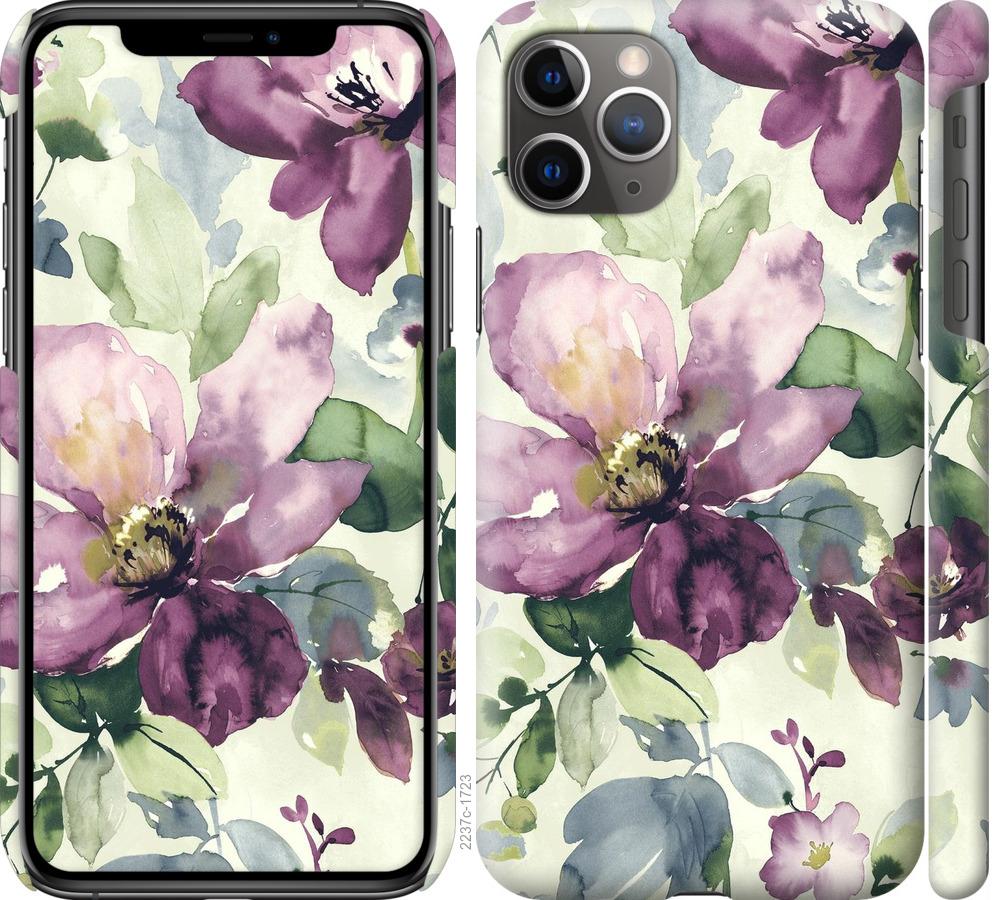 

Чохол на iPhone 11 Pro Max Квіти аквареллю