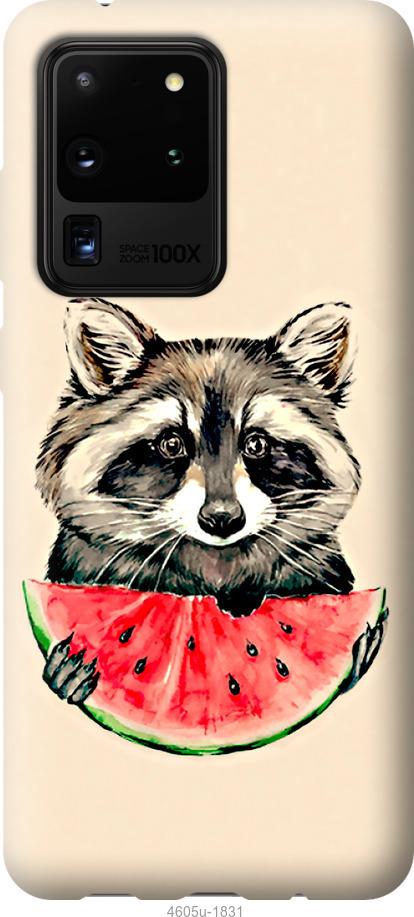 

Чехол на Samsung Galaxy Note 20 Ultra Енотик с арбузом