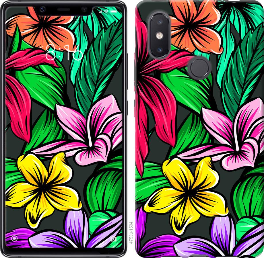 

Чехол на Xiaomi Mi8 SE Тропические цветы 1